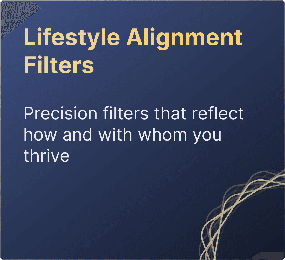 Lifestyle Alignment Filters