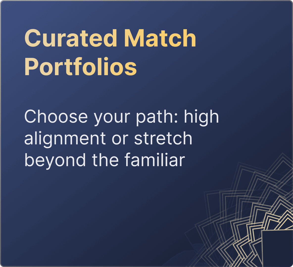 Curated Match Portfolios